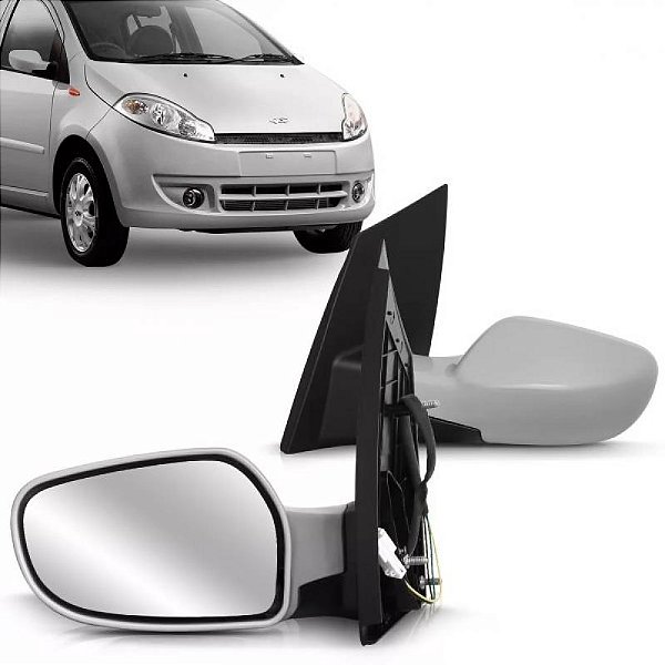 Retrovisor face chery de 2010 a 2015 lado direito externo elétrico com capa para pintura