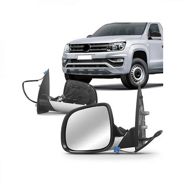 Retrovisor externo amarok volkswagen de 2017 a 2024 lado direito cromado elétrico com aquecimento com pisca e capa em primer