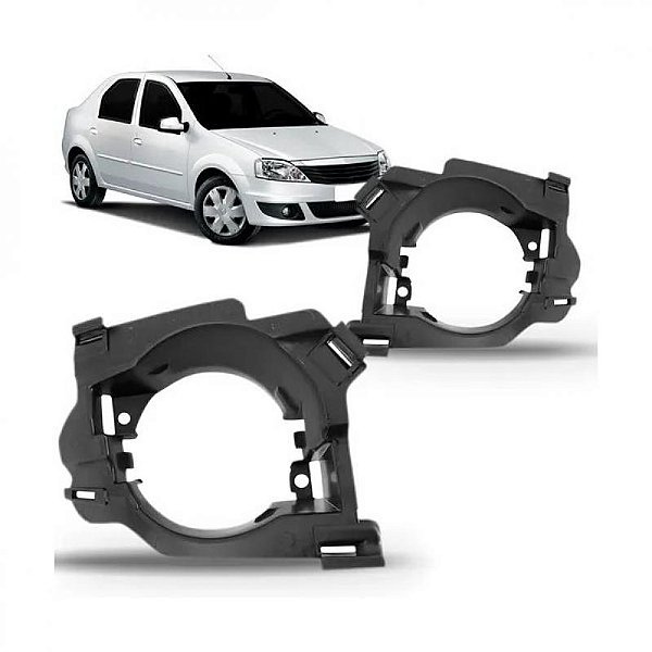 Suporte de farol auxiliar logan renault de 2011 a 2013 lado direito tipo copo