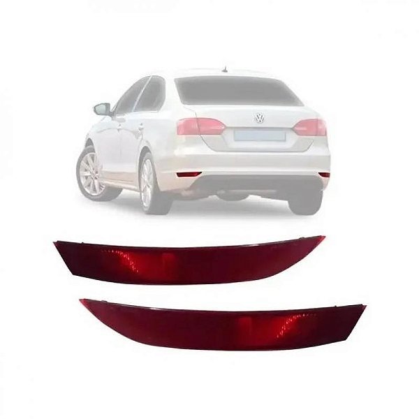 Lanterna de para choque jetta volkswagen de 2011 a 2014 lado direito traseiro refletor