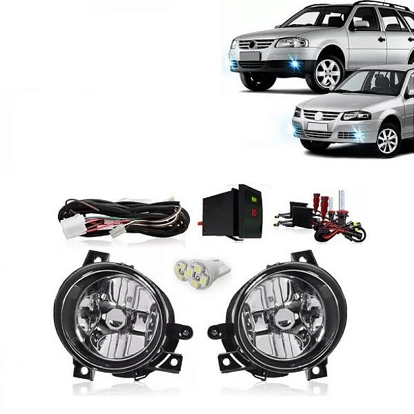Kit de farol auxiliar gol volkswagen de 2006 a 2008 geração 4