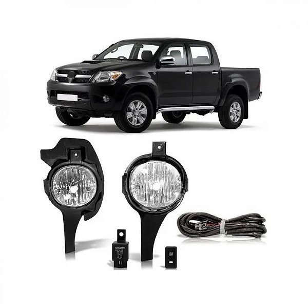 Kit de farol auxiliar hilux toyota de 2005 a 2008 picape