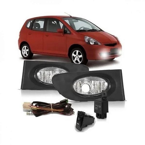 Kit de farol auxiliar fit honda de 2003 a 2006 com grade