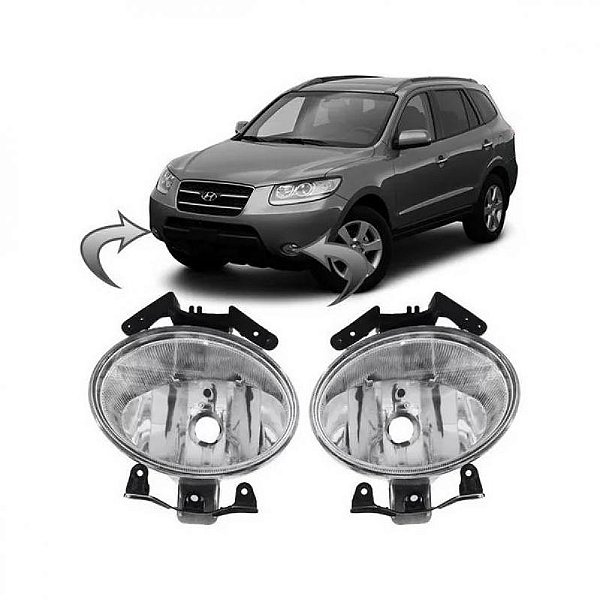 Farol auxiliar santa fe hyundai de 2006 a 2010 lado esquerdo