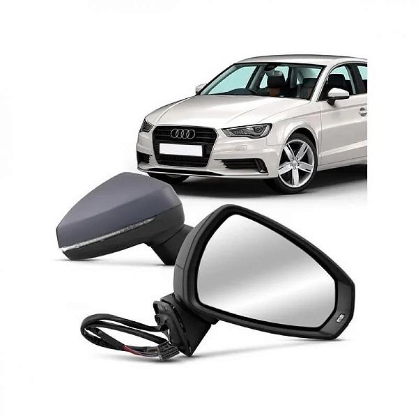 Retrovisor a3 audi de 2013 a 2016 lado esquerdo externo elétrico com aquecimento e pisca