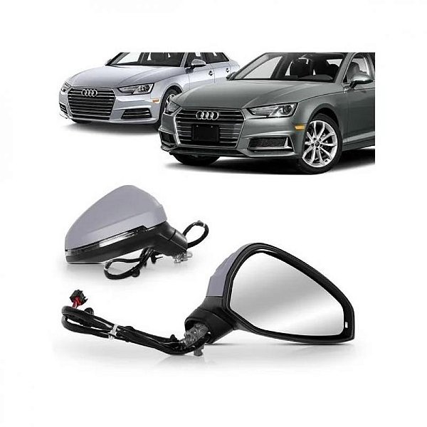 Retrovisor a4 audi de 2016 a 2018 lado direito sedã externo elétrico com rebatimento aquecimento pisca e inclinação