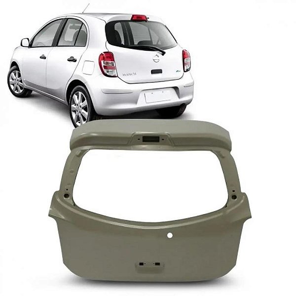 Tampa traseira march nissan de 2011 a 2013 verde escuro