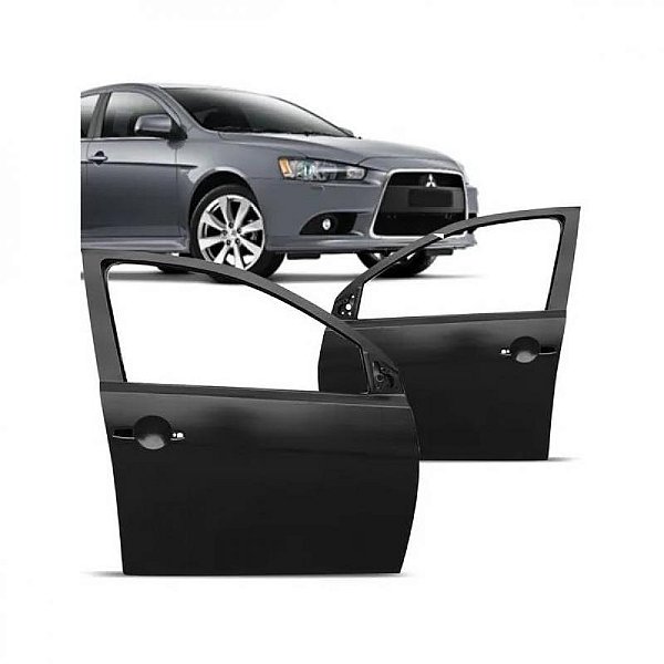 Porta lancer mitsubishi de 2008 a 2019 dianteira lado esquerdo verde escuro