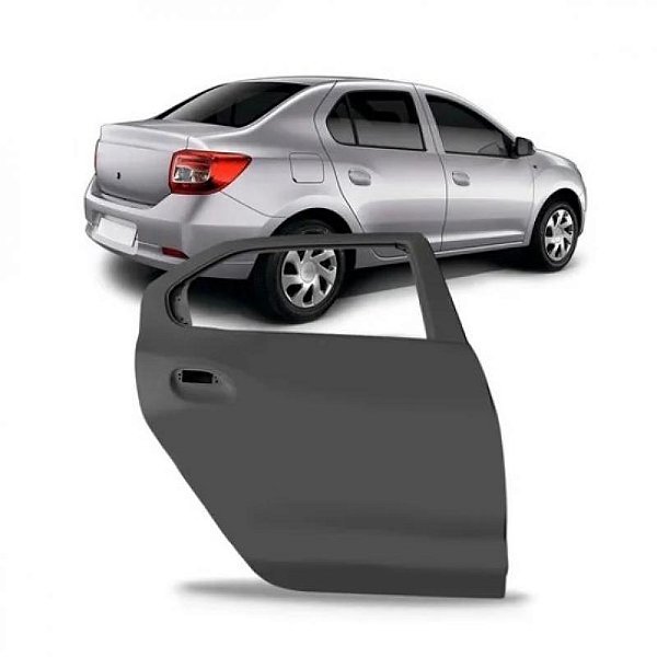 Porta logan renault de 2014 a 2025 traseira lado direito verde escuro