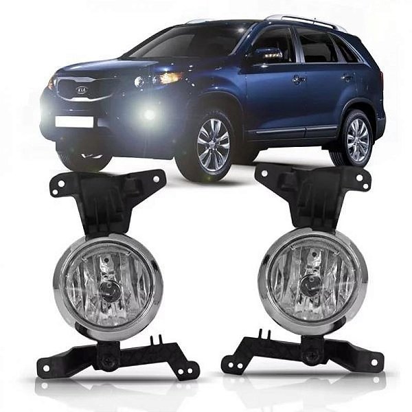 Farol auxiliar sorento kia de 2010 a 2013 lado esquerdo com suporte