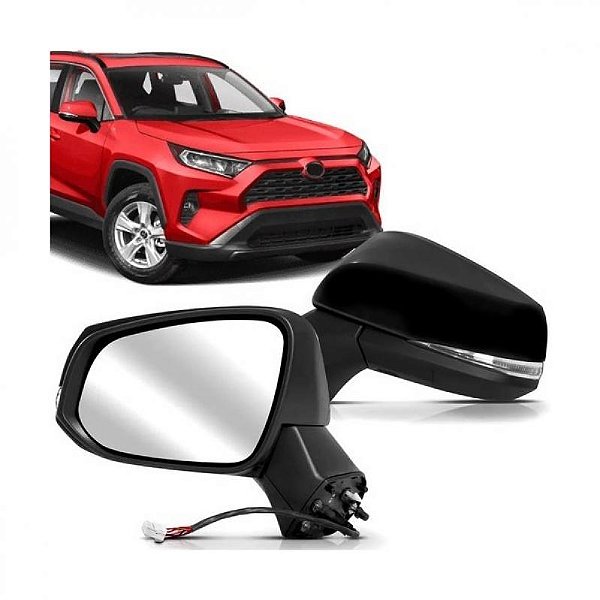 Retrovisor rav4 toyota de 2019 a 2023 lado direito externo elétrico com aquecimento com pisca sem ponto cego
