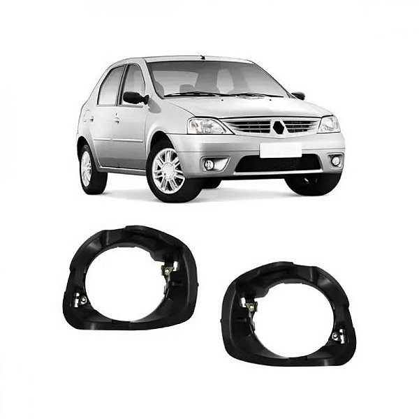 Suporte de farol auxiliar logan renault de 2007 a 2010 lado esquerdo tipo copo