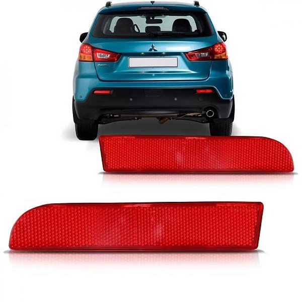 Refletor de para choque asx mitsubishi de 2011 a 2015 traseiro lado esquerdo