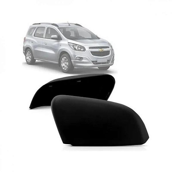 Capa de retrovisor externo spin chevrolet de 2012 a 2024 lado esquerdo preta