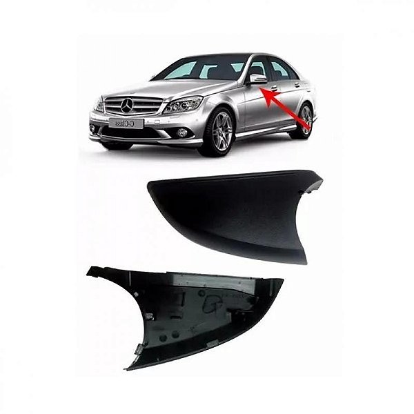 Capa do retrovisor c180 e c200 mercedes benz de 2008 a 2014 lado esquerdo inferior externo