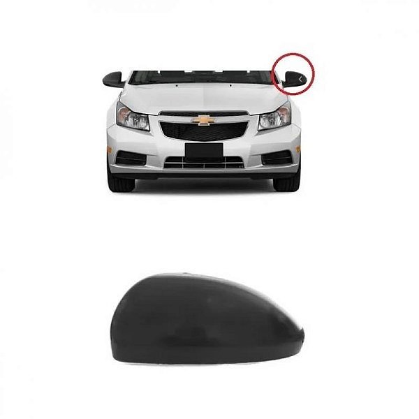 Capa de retrovisor externo cruze chevrolet de 2011 a 2016 lado esquerdo