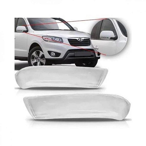 Lente de pisca do retrovisor externo santa fe e vera cruz hyundai de 2006 a 2013 lado esquerdo