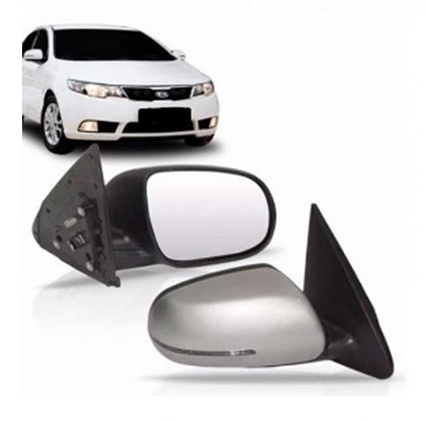 Retrovisor cerato kia de 2011 a 2013 lado esquerdo externo elétrico para sedan com pisca fino sem aquecimento