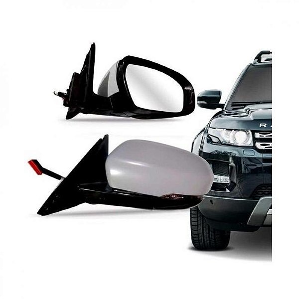Retrovisor externo evoque land rover de 2012 a 2013 lado esquerdo elétrico com aquecimento com pisca com luz de cortesia com rebatimento e sensor