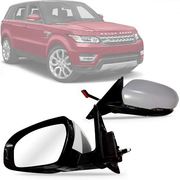 Retrovisor externo evoque land rover de 2014 a 2022 lado direito elétrico com rebatimento com luz de cortesia e inclinação automática