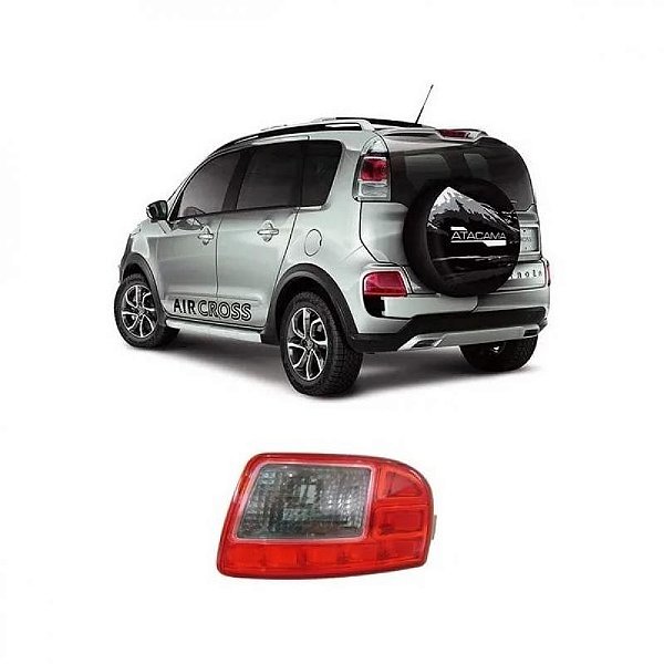 Refletor para para choque aircross citroën de 2011 a 2015 traseiro lado direito cristal ré