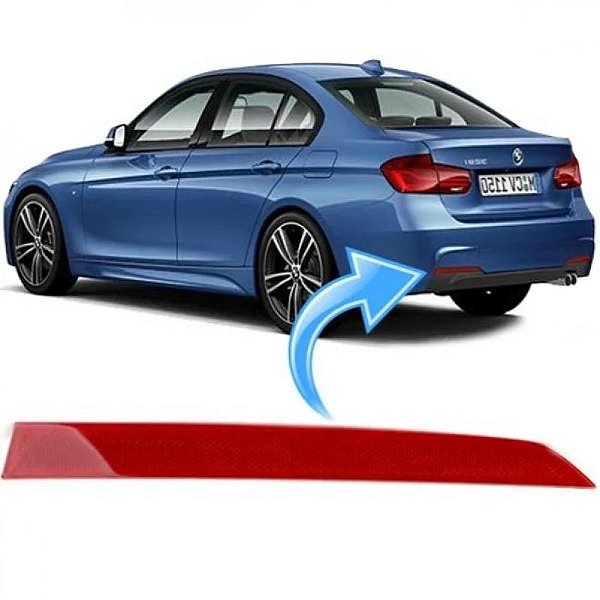 Refletor do para choque série 3 bmw de 2016 a 2018 traseiro lado esquerdo sedan