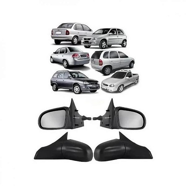 Retrovisor corsa e classic chevrolet de 1994 a 2009 lado esquerdo externo com controle manual