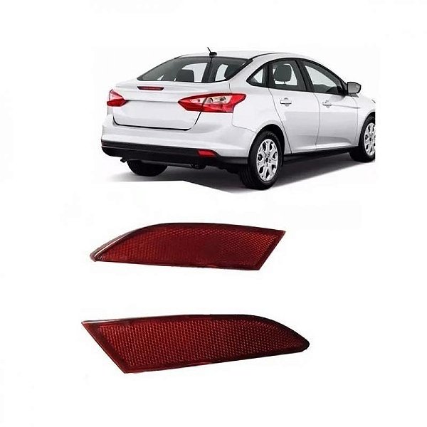 Refletor do para choque focus ford de 2014 a 2019 traseiro lado direito sedã