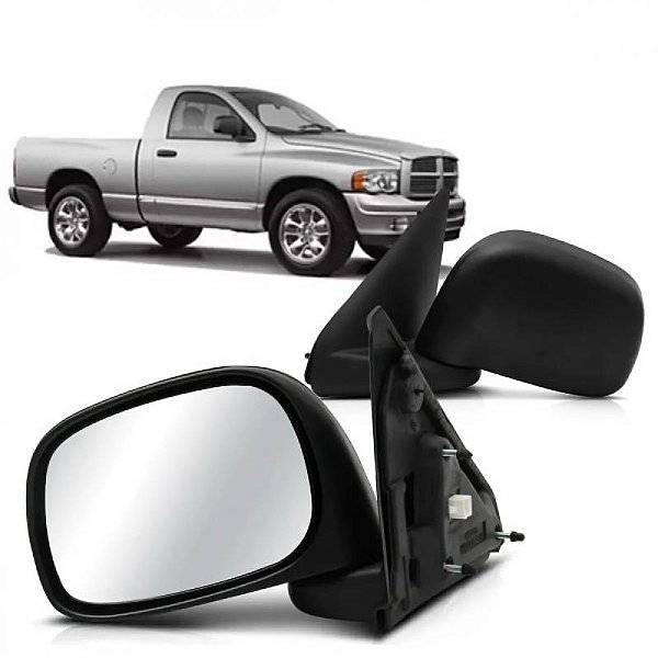 Retrovisor ram 2500 dodge de 2002 a 2008 externo lado esquerdo elétrico com aquecimento e capa texturizada sem pisca