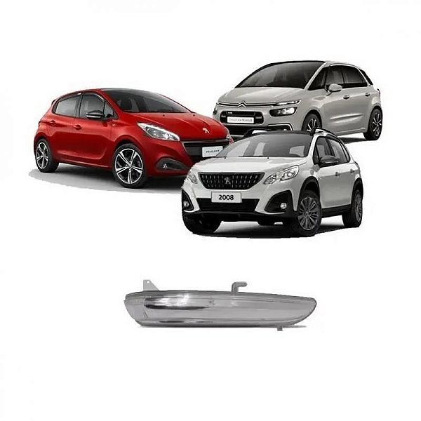 Pisca do retrovisor 208 peugeot de 2012 a 2020 e 2008 peugeot de 2015 a 2019 e c4 cactus citroën lado esquerdo