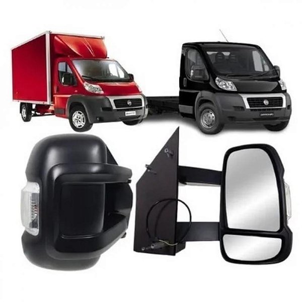 Retrovisor ducato fiat de 2018 a 2025 lado direito externo fixo longo com pisca
