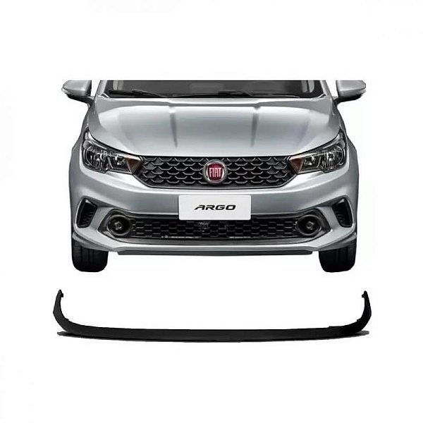 Friso da grade argo fiat de 2017 a 2022 central do para choque dianteiro black piano com furo e com friso cromado