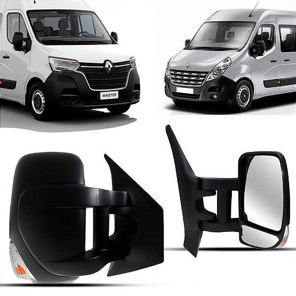 Retrovisor master renault de 2013 a 2025 lado esquerdo elétrico com pisca longo e sete fios