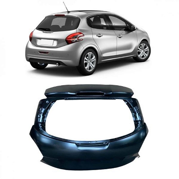 Tampa do porta malas 208 peugeot de 2012 a 2019 traseira verde escuro
