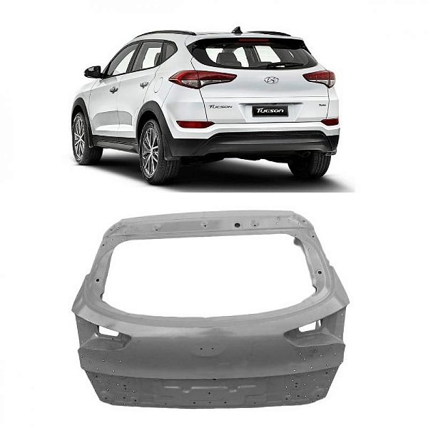 Tampa do porta malas tucson hyundai de 2017 a 2022 traseira verde escuro