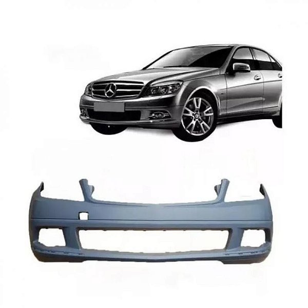 Para choque c180 mercedes benz de 2008 a 2011 dianteiro sem furo para esguicho sem furo para sensor sem furo para friso