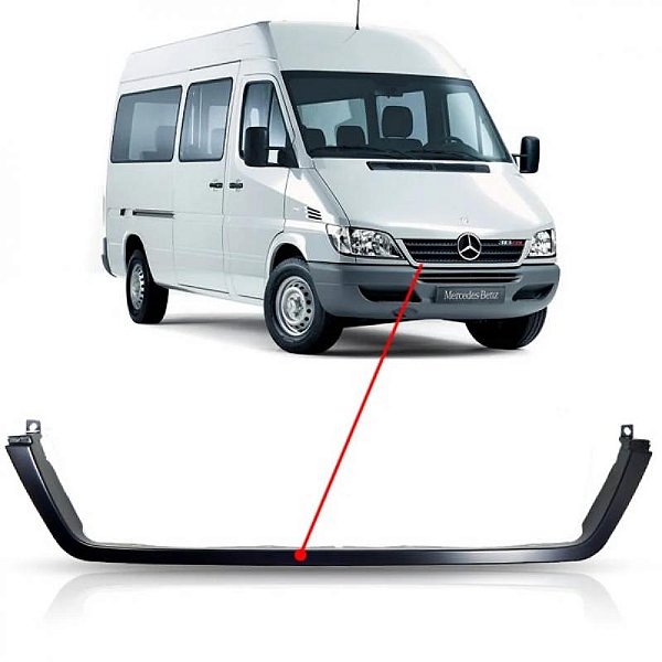 Friso de grade do radiador sprinter mercedes benz de 2003 a 2011 preto de ferro