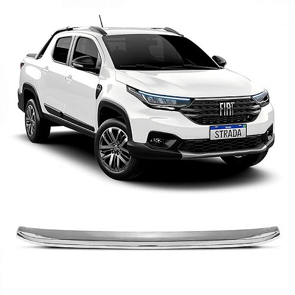 Friso do suporte da grade do radiador strada fiat de 2020 a 2025 cromado