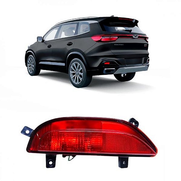 Refletor para para choque tiggo 8 chery de 2021 a 2025 traseiro lado esquerdo com função