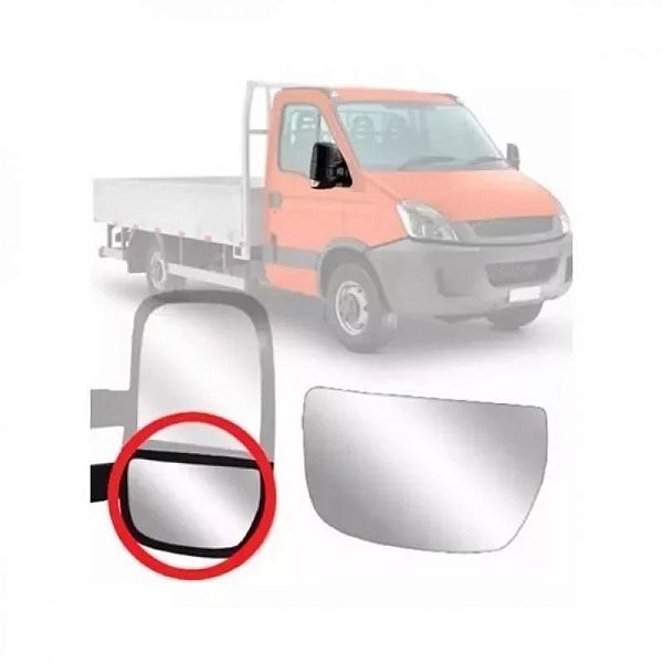 Lente de retrovisor iveco de 2008 a 2020 lado esquerdo inferior