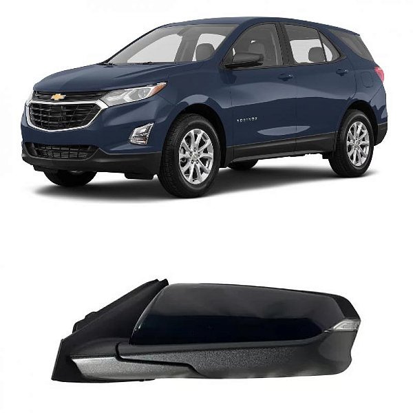 Retrovisor externo equinox chevrolet de 2018 a 2024 lado esquerdo elétrico com pisca com aquecimento com braço longo