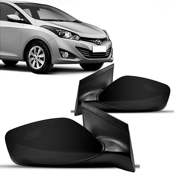 Retrovisor externo hb20 hyundai de 2012 a 2019 lado direito verde escuro elétrico com três fios