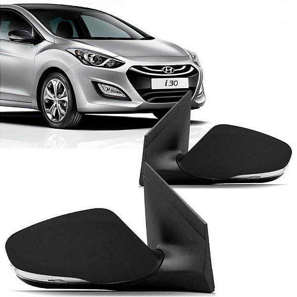 Retrovisor externo i30 hyundai de 2013 a 2016 lado esquerdo verde escuro elétrico com pisca e cinco fios
