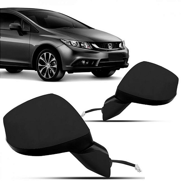 Retrovisor externo civic honda de 2012 a 2016 lado direito elétrico com três fios