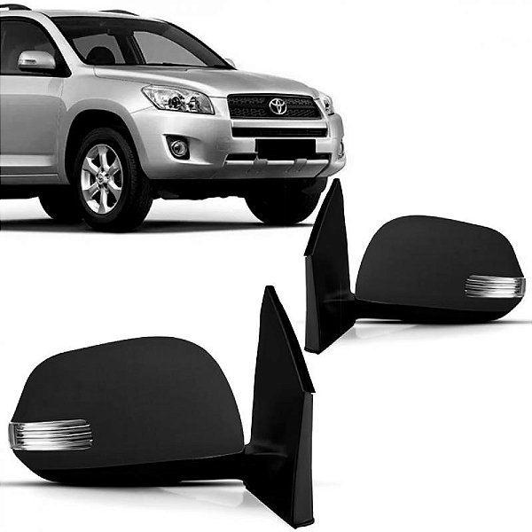 Retrovisor externo rav4 toyota de 2009 a 2012 lado esquerdo elétrico com pisca com aquecimento e nove fios
