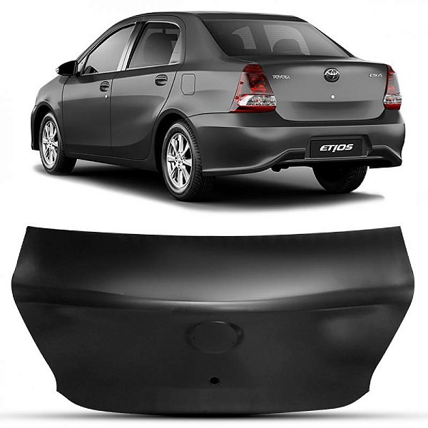 Tampa do porta malas etios toyota de 2012 a 2021 traseira sedã