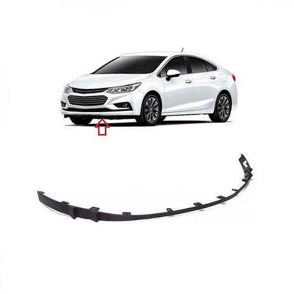 Spoiler para para choque cruze chevrolet de 2017 a 2019 dianteiro