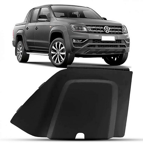 Tampa de reboque amarok volkswagen de 2017 a 2024 preto liso