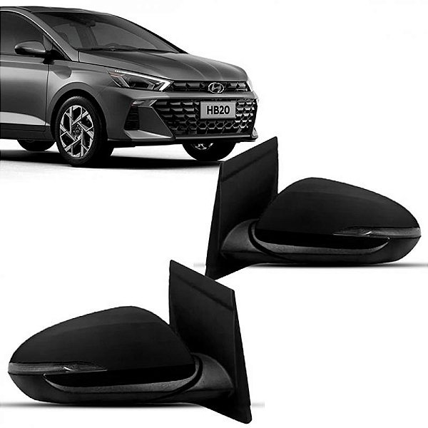Retrovisor hb20 hyundai de 2023 a 2026 lado esquerdo externo elétrico com pisca