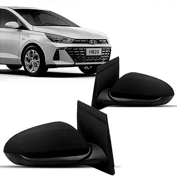 Retrovisor hb20 hyundai de 2023 a 2026 lado direito externo elétrico sem pisca